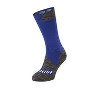 Sealskinz Raynham, calzino impermeabile per tutte le condizioni atmosferiche, media lunghezza, blu reale e grigio screziato, M