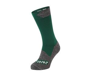 Sealskinz Raynham, calzino impermeabile per tutte le condizioni atmosferiche, media lunghezza, verde acqua scuro e grigio screziato, M