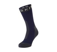 SEALSKINZ Stanfield, calzino impermeabile per il freddo intenso, media lunghezza, blu navy e grigio, S