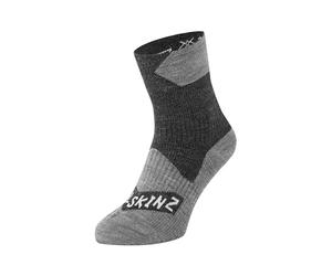 Sealskinz Walking Thin Ankle, Calzini Uomo, Nero/Grigio Marl, S