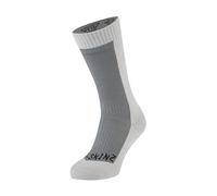 Sealskinz Waterproof Cold Weather Mid Length Calcetín, Hombre, Gris, Small