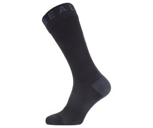 Sealskinz WP All Weather Mid Sock W. Hydrostop, calze, nero/grigio XL Black/Grey