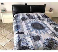 Seamar Copritutto Copridivano Grande Papeete 100% cotone Copriletto 200x230cm Telo Mare (Grigio)