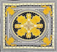 Seamar Copritutto Grande Barocco Telo Mare Grande Copri Divano 100% Cotone Copriletto Senza Frange (Dis 6)