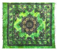 Seamar Copritutto Grande Blue Elephant 80% Cotone 20% Poliestere 210x230cm Copridivano Telo Mare Maxi Batik (Verde Bottiglia)