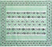 Seamar Copritutto Grande Fish Sabbiato Copriletto 210x240 cm Copri divano Etnico 100% Cotone Senza Frange Telo Mare Antisabbia (Lime)