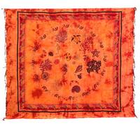 Seamar Copritutto Grande Fondale Marino 100% Cotone 210x230cm Copridivano Telo Mare Maxi Batik Copriletto Estivo (Arancione)