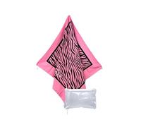 SEAMAR Fouta Singolo New Zebra 100% Cotone Telo Mare con Frange Asciugamano Pareo da Spiaggia Misura 90x170 cm (Rosa)