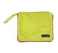 Seamar Pochette Marisol in Spugna Velour 80% Cotone 20% Poliestere con Zip Borsetta da Spiaggia (Giallo)