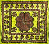 Seamar Telo Arredo Copritutto Grande Poseidon 220x240cm 100% Cotone Copri divano Gran foulard Batik Indiano (Verde)