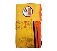 Seamar Telo Mare Fouta Pareo Doppio Etnico Elefanti Giallo 90x170 cm con Frange 100% Cotone sopra 100% Spugna sotto