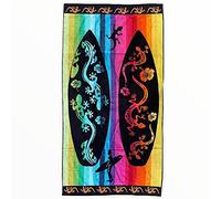 Seamar Telo Mare Geko & Surf Asciugamano 100% Spugna di Cotone 90x165 cm Telo Spiaggia Beach Towel