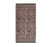 Telo Mare Maculato 90x165cm Asciugamano Spiaggia Spugna 100% Spugna di Cotone Beach Towel (Marrone - Nero)