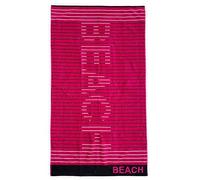 Seamar Telo Mare New Beach 100% Spugna di Cotone 90x165 cm Telo Rigato da Spiaggia Telo Piscina Beach Towel (Fucsia)