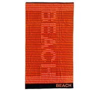 Seamar Telo Mare New Beach 100% Spugna di Cotone 90x165 cm Telo Rigato da Spiaggia Telo Piscina Beach Towel (Arancione)