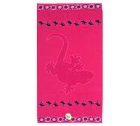Seamar Telo mare Power Geko Asciugamano 100% Spugna di Cotone Telo Spiaggia 90x165cm Beach Towel (Fucsia)