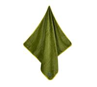 Seamar Telo Mare Tinta Unita con Pon Pon Spugna Velour 100% Cotone Asciugamano da Spiaggia Tinta Unita Misura 87x160 cm (Verde)