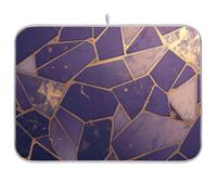Seamles Golden Purple Marble Kitchen matt Stendibiancheria tappetino XL in microfibra per scolapiatti 18 x 24