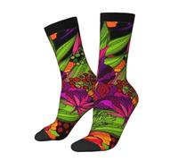 Seamless Background Of Bright Rainbow Colored Flowers Unisex Calzini Lavoro Classiche Work Socks Traspirante Calzini Sportivi Per Corsa Estivi Tennis