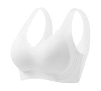 Seamless Bra Women's Ice Silk with Cold Feeling Thin Soft Hold Breathable Comfortable Solid Cup Underwear, Light Green, XXL(White,XL)