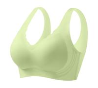 Seamless Bra Women's Ice Silk with Cold Feeling Thin Soft Hold Breathable Comfortable Solid Cup Underwear, Light Green, XXL(LightBlue,M)