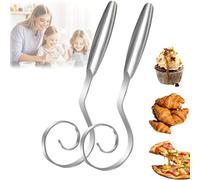 Seamless Dough Whisk for Sourdough, 2026 New 9" Stainless Steel Dough Whisk Tool for Sourdough Bread Baking, Whisking, Pizza, Pastry, Cake Batter, Biscuits, Dishwasher Safe (2PCS)