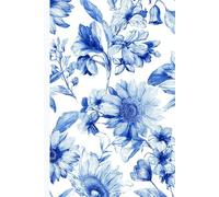 Seamless hand-painted pen-drawn floral pattern, printmaking style: Work Notebook, Funny Office Gift for Women, Coworker, Boss, Secret Santa Gag Gift (Blank Lined Journal)