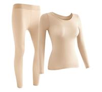 Seamless Soft Daily Supplies | Womens Thermals Top Bottom Set | Womens Thermal Set | Thermal Underw For Base Pajamas Fall Daily Indoor Outdoor Offices Travel Thanksgiving Holiday Party Home Vacation