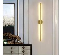 seamtop Lampade Da Parete Dimmerabili A Striscia Lunga, Lampada Applique Moderna Semplice Montata In Alluminio For Soggiorno Camera Letto - Illuminazione Di Sfondo(Gold2,80cm)