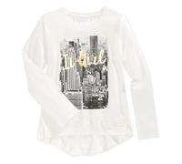 Sean John Ragazze It Grafico T-Shirt, Bianco Sporco, (8-20), S (8)