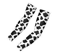 SEANATIVE 2 confezioni di maniche per braccio per donna uomo, protezione UV solare maniche a compressione di raffreddamento, set di coperture per braccia, Bianco e nero., M