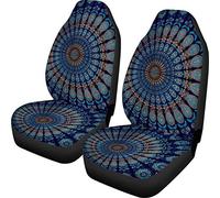 SEANATIVE 2 Pezzi Set Completo Auto Sedile Anteriore Copre Boho Mandala Design SUV Sedan Camion Universale Car Seat Accessori Copertura