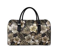SEANATIVE Borsa da viaggio per il fine settimana per le donne Mens Duffle Totes PU Leather Bagagli Bag Grande Capacità Organizer Storage, Ibisco Marrone