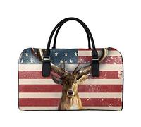 SEANATIVE Borsa da viaggio per il fine settimana per le donne Mens Duffle Totes PU Leather Bagagli Bag Grande Capacità Organizer Storage, Rosso e blu.
