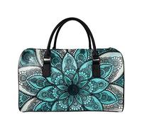 SEANATIVE Borsa da viaggio per il fine settimana per le donne Mens Duffle Totes PU Leather Bagagli Bag Grande Capacità Organizer Storage, Colore menta.