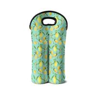 SEANATIVE Borsa da vino in neoprene porta bottiglie leggera per 2 bottiglie accessori per il vino, Limone fresco., Organizer per borse