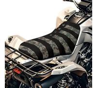 SEANATIVE Camo US Flag Moto Seat Cover ATV Imbottito Sedile Protector Moto Passeggero Sedile Cuscino Traspirante Imbottito Protezione Impermeabile 4 Ruote Accessori