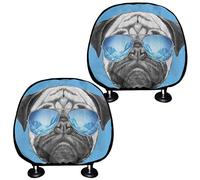 Seanative - Copripoggiatesta per auto, design divertente, facile da rimuovere/installare, colore: blu