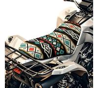 SEANATIVE Coprisedili per ATV a quattro ruote, impermeabile, in poliestere, accessori per quattro ruote, protezione per cuscino per moto, imbottitura traspirante, stampa floreale con cavallo azteco