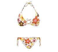 SEANATIVE Costume da bagno a triangolo da donna, due pezzi, perizoma, costume da bagno, Ippopotamo floreale, L