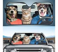 SEANATIVE - Parasole per parabrezza auto, con simpatico animale nero, motivo gatto, pieghevole, per la maggior parte delle berline, SUV, camion