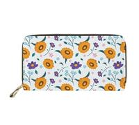 SEANATIVE Portafoglio da donna alla moda con cerniera in pelle PU pochette impermeabile porta carte di credito, Libellula, Taglia unica, Fermasoldi