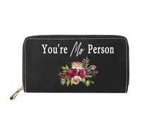 SEANATIVE Portafoglio in pelle PU per le donne Zip Around Borsa lunga del telefono delle signore Femminile Cassa di carta portatile, Floreale, Taglia unica, Fermasoldi