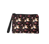 SEANATIVE Portamonete da donna, mini borsellino portatile con cinturino da polso, per ragazze, grazioso astuccio per rossetto, Simpatico animale domestico, Organizer per borse, D82-14