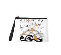 SEANATIVE Portamonete da donna, mini borsellino portatile con cinturino da polso, per ragazze, grazioso astuccio per rossetto, Corgi, Organizer per borse, D82-7