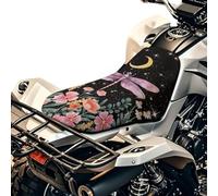 SEANATIVE Red Dogs Paw Moto Seat Cover ATV Imbottito Sedile Protector Moto Passeggero Sedile Cuscino Traspirante Imbottito Protezione Impermeabile 4 Ruote Accessori