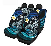 Seanative - Set di 4 coprisedili anteriori e posteriori in poliestere elastico universale, per donne e ragazze