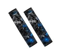 SEANATIVE Wolf - Fodere per cinture di sicurezza per auto, da uomo, morbide, imbottiture per cinture di sicurezza per auto, cuscini per il collo, per tutti i sedili di auto, passeggini, confezione da