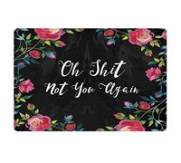 SEANATIVE Zerbino per interni ed esterni Zerbino Oh Shit Not You Again Welcome Mat per garage, patio, scarpe raschietto antiscivolo, leggero