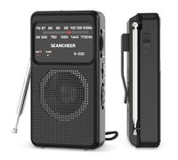 SEANCHEER S-332 Radiolina Portatile AM/FM, Radio Portatili Mini Radio a Pile, Supporta AA Batterie Sostituibili Con Clip Posteriore e al Laccetto, per Camminare, Correre.